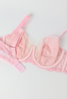 画像13: V-11031｜ 一枚レースブラ・パッドなし・ ピンク｜Axami アクサミ【サイズ交換OK・メール便対象】輸入下着・高級ランジェリー  (13)