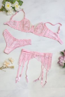 画像17: V-11031｜ 一枚レースブラ・パッドなし・ ピンク｜Axami アクサミ【サイズ交換OK・メール便対象】輸入下着・高級ランジェリー  (17)