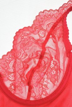 画像17: V-11901｜ 一枚レースブラ・パッドなし・コーラルレッド｜Axami アクサミ【サイズ交換OK・メール便対象】輸入下着・高級ランジェリー  (17)