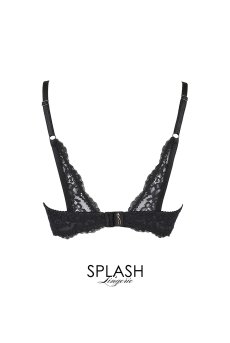 画像2: V-9811｜オープンバストブラジャー・シェルフブラ・1/4カップ・ブラック｜AxamiSexy アクサミセクシー｜輸入下着・高級ランジェリー   (2)