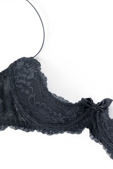 画像10: V-9811｜オープンバストブラジャー・シェルフブラ・1/4カップ・ブラック｜AxamiSexy アクサミセクシー｜輸入下着・高級ランジェリー   (10)