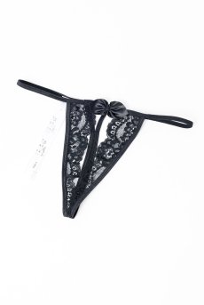 画像8: V-9818｜オープンクロッチタンガ・Tバック・ブラック｜AxamiSexy アクサミセクシー【サイズ交換NG・メール便対象】輸入下着・高級ランジェリー   (8)