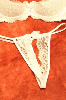 画像14: V-9828｜オープンクロッチタンガ・Tバック・ホワイト｜AxamiSexy アクサミセクシー【サイズ交換NG・メール便対象】輸入下着・高級ランジェリー   (14)