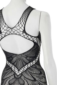画像14: D608 dress | ボディストッキング素材のスリップドレス・スリップ・ドレス・黒   | 高級Sexyランジェリー Obsessive【即日発送・サイズ交換NG・メール便対象】輸入下着・ランジェリー   (14)