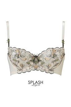 画像1: 【70％OFF】70Cサイズ｜PROMES-cream-B139 ｜パッドなし・ワイヤーブラ・一枚レース｜ewabien エヴァビアン【サイズ交換NG・メール便対象】 輸入下着・高級ランジェリー (1)