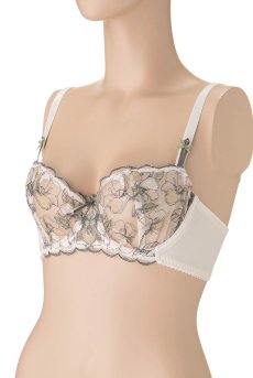 画像8: 【70％OFF】70Cサイズ｜PROMES-cream-B139 ｜パッドなし・ワイヤーブラ・一枚レース｜ewabien エヴァビアン【サイズ交換NG・メール便対象】 輸入下着・高級ランジェリー (8)