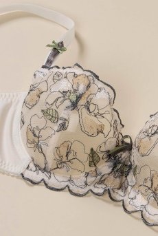 画像11: 【70％OFF】70Cサイズ｜PROMES-cream-B139 ｜パッドなし・ワイヤーブラ・一枚レース｜ewabien エヴァビアン【サイズ交換NG・メール便対象】 輸入下着・高級ランジェリー (11)