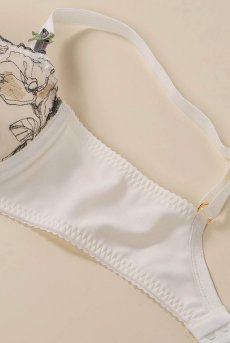 画像12: 【70％OFF】70Cサイズ｜PROMES-cream-B139 ｜パッドなし・ワイヤーブラ・一枚レース｜ewabien エヴァビアン【サイズ交換NG・メール便対象】 輸入下着・高級ランジェリー (12)