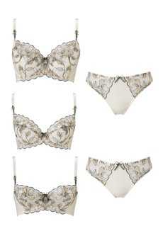 画像18: 【70％OFF】70Cサイズ｜PROMES-cream-B139 ｜パッドなし・ワイヤーブラ・一枚レース｜ewabien エヴァビアン【サイズ交換NG・メール便対象】 輸入下着・高級ランジェリー (18)