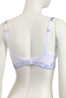 画像9: 在庫限り｜75Eサイズ｜SANSA-white-blue-B214 | 3/4カップ・ワイヤーブラ・グラマー向け・すっぴん美乳ブラ｜ ewabien エヴァビアン| 輸入下着・高級ランジェリー (9)