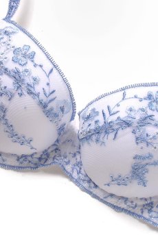 画像12: 在庫限り｜75Eサイズ｜SANSA-white-blue-B214 | 3/4カップ・ワイヤーブラ・グラマー向け・すっぴん美乳ブラ｜ ewabien エヴァビアン| 輸入下着・高級ランジェリー (12)