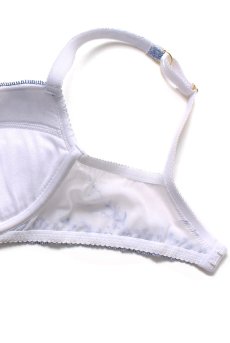 画像13: 在庫限り｜75Eサイズ｜SANSA-white-blue-B214 | 3/4カップ・ワイヤーブラ・グラマー向け・すっぴん美乳ブラ｜ ewabien エヴァビアン| 輸入下着・高級ランジェリー (13)