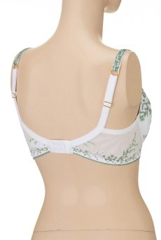 画像9: 在庫限り｜75Eサイズ｜SANSA-white-green-B214 | 3/4カップ・ワイヤーブラ・グラマー向け・すっぴん美乳ブラ｜ ewabien エヴァビアン| 輸入下着・高級ランジェリー (9)