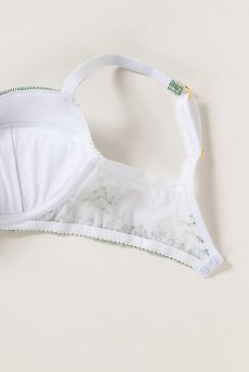 画像13: 在庫限り｜75Eサイズ｜SANSA-white-green-B214 | 3/4カップ・ワイヤーブラ・グラマー向け・すっぴん美乳ブラ｜ ewabien エヴァビアン| 輸入下着・高級ランジェリー (13)