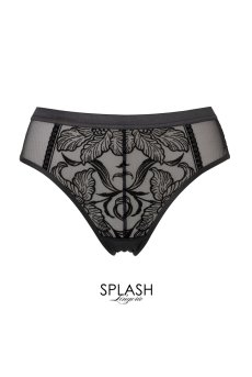 画像1: 【30%OFF】Sサイズ｜VELVET-black-C511｜ブラジリアンショーツ（ブラック・ベロア風） ※メール便対象【サイズ交換NG】エヴァビアン ewabien輸入下着・高級ランジェリー   (1)