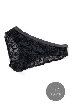 画像12: 【30%OFF】Sサイズ｜VELVET-black-C511｜ブラジリアンショーツ（ブラック・ベロア風） ※メール便対象【サイズ交換NG】エヴァビアン ewabien輸入下着・高級ランジェリー   (12)