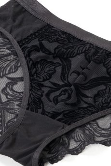 画像13: 【30%OFF】Sサイズ｜VELVET-black-C511｜ブラジリアンショーツ（ブラック・ベロア風） ※メール便対象【サイズ交換NG】エヴァビアン ewabien輸入下着・高級ランジェリー   (13)