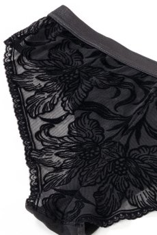 画像14: 【30%OFF】Sサイズ｜VELVET-black-C511｜ブラジリアンショーツ（ブラック・ベロア風） ※メール便対象【サイズ交換NG】エヴァビアン ewabien輸入下着・高級ランジェリー   (14)