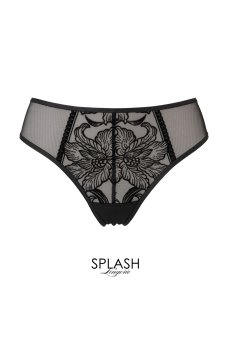 画像1: 【30%OFF】Sサイズ｜VELVET-black-C201｜タンガ（Tバック・ブラック・ベロア調） ※メール便対象【サイズ交換NG】エヴァビアン ewabien輸入下着・高級ランジェリー  （再入荷なし） (1)