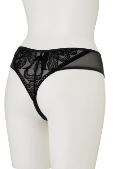 画像10: 【30%OFF】Sサイズ｜VELVET-black-C201｜タンガ（Tバック・ブラック・ベロア調） ※メール便対象【サイズ交換NG】エヴァビアン ewabien輸入下着・高級ランジェリー  （再入荷なし） (10)