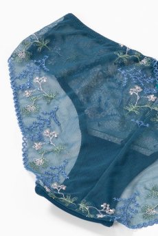 画像14: 在庫限り｜NADEEN-azure-C110 | ノーマルショーツ・シースルー・アズール・ブルー  | ewabien エヴァビアン【サイズ交換NG・メール便対象】輸入下着・高級ランジェリー (再入荷なし) (14)