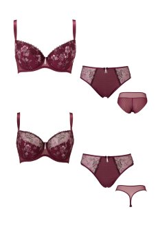 画像18: サイズ限定｜70D【50%OFF】NORA-cherry-B214 | グラマー向けすっぴん美乳ブラ・ストラップ太め・バストサロン推奨・プランジブラ・B〜Hカップ・ワインレッド・パープル | ewabien エヴァビアン【サイズ交換NG】輸入下着・高級ランジェリー (再入荷なし) (18)