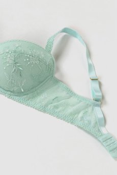 画像11: サイズ限定｜75B.75D【50%OFF】NADEEN-mint-B214 | グラマー向けすっぴん美乳ブラ・ストラップ太め・バストサロン推奨・プランジブラ・B〜Hカップ・ミント・ライトグリーン | ewabien エヴァビアン| 輸入下着・高級ランジェリー  (11)