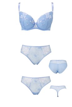 画像11: サイズ限定｜85F【50%OFF】KAIRA-blue-B150 | セミソフトブラ・大きいサイズ・D〜Kカップ・ブルー | ewabien エヴァビアン【サイズ交換NG】輸入下着・高級ランジェリー （再入荷なし） (11)