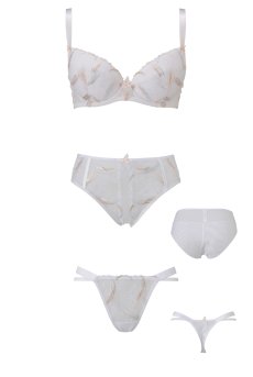 画像10: 【50%OFF】TRESOR-white-B139 | 一枚レースブラ・ノンパテッドブラ・バルコネット・大きいサイズ・カップ・ホワイト | ewabien エヴァビアン| 輸入下着・高級ランジェリー  (10)