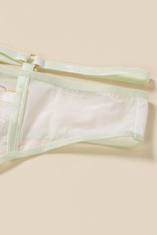 画像12: MILA cream C200 |タンガ・Tバック・クリーム×グリーン  | ewabien エヴァビアン【サイズ交換NG】※メール便対象※輸入下着・高級ランジェリー  (12)