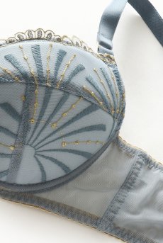 画像9: 在庫限り｜65C.70Eサイズ｜NATALI blue-grey B214| 3/4カップ・ワイヤーブラ・グラマー向け・すっぴん美乳ブラ・ブルーグレー | ewabien エヴァビアン| 輸入下着・高級ランジェリー  (9)