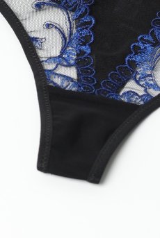 画像13: 在庫限り｜KIRA black-sapphire C200 |タンガ・Tバック・ブラック×ブルー  | ewabien エヴァビアン【サイズ交換NG・メール便対象】輸入下着・高級ランジェリー  (13)