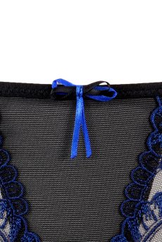 画像15: 在庫限り｜KIRA black-sapphire C200 |タンガ・Tバック・ブラック×ブルー  | ewabien エヴァビアン【サイズ交換NG・メール便対象】輸入下着・高級ランジェリー  (15)
