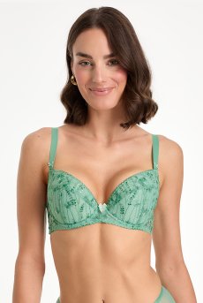 画像4: SOVANA green B214 | 3/4カップ・ワイヤーブラ・グラマー向け・すっぴん美乳ブラ・グリーン| ewabien エヴァビアン| 輸入下着・高級ランジェリー  (4)