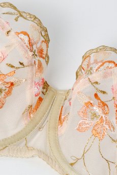 画像10: KARMELA gold B161 | フルカップ・パッドなし・ワイヤーブラ・一枚レース・大きいサイズ・ゴールド | ewabien エヴァビアン| 輸入下着・高級ランジェリー  (10)