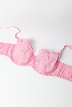 画像9: FIORA pink B161 | フルカップ・パッドなし・ワイヤーブラ・一枚レース・大きいサイズ・ピンク | ewabien エヴァビアン| 輸入下着・高級ランジェリー  (9)