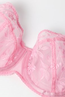 画像11: FIORA pink B161 | フルカップ・パッドなし・ワイヤーブラ・一枚レース・大きいサイズ・ピンク | ewabien エヴァビアン| 輸入下着・高級ランジェリー  (11)