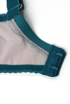 画像15: SALMA emerald B161 | フルカップ・パッドなし・ワイヤーブラ・一枚レース・大きいサイズ・ピンク×グリーン| ewabien エヴァビアン| 輸入下着・高級ランジェリー  (15)