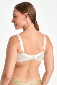 画像3: LIMON cream B161 | フルカップ・パッドなし・ワイヤーブラ・一枚レース・大きいサイズ・クリーム | ewabien エヴァビアン【サイズ交換OK】 輸入下着・高級ランジェリー  (3)