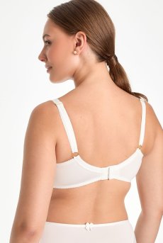 画像3: RINA cream B150 | フルカップ・ワイヤーブラ・セミソフトブラ・大きいサイズ・ホワイト| ewabien エヴァビアン| 輸入下着・高級ランジェリー  (3)