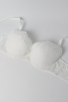 画像10: RINA cream B214 | 3/4カップ・ワイヤーブラ・グラマー向け・すっぴん美乳ブラ・ホワイト| ewabien エヴァビアン| 輸入下着・高級ランジェリー  (10)