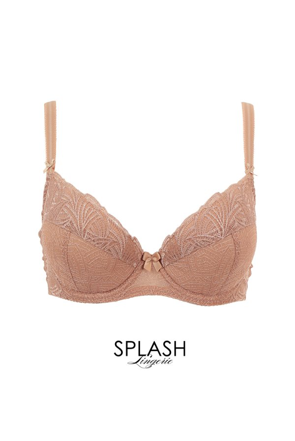 RINA beige B214 | 3/4カップ・ワイヤーブラ・グラマー向け・ベージュ