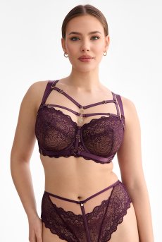 画像3: MARIBEL cherry-HN |ボディハーネス・バイオレット | ewabien エヴァビアン【サイズ交換NG・メール便対象】輸入下着・高級ランジェリー  (3)