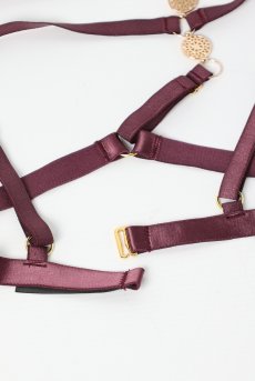 画像10: MARIBEL cherry-HN |ボディハーネス・バイオレット | ewabien エヴァビアン【サイズ交換NG・メール便対象】輸入下着・高級ランジェリー  (10)