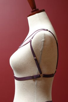 画像12: MARIBEL cherry-HN |ボディハーネス・バイオレット | ewabien エヴァビアン【サイズ交換NG・メール便対象】輸入下着・高級ランジェリー  (12)