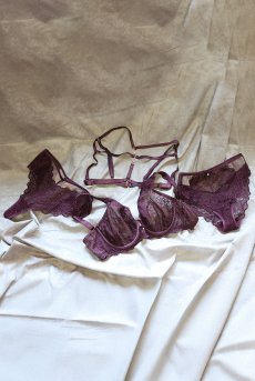 画像14: MARIBEL cherry-HN |ボディハーネス・バイオレット | ewabien エヴァビアン【サイズ交換NG・メール便対象】輸入下着・高級ランジェリー  (14)