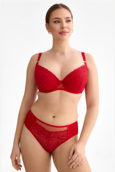 画像4: HARPER-red-B214 | 3/4カップ・ワイヤーブラ・グラマー向け・レッド| ewabien エヴァビアン【サイズ交換OK】 輸入下着・高級ランジェリー  (4)