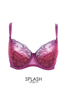 画像1: FIORA fuchsia B150 | フルカップ・ワイヤーブラ・セミソフトブラ・大きいサイズ・紫・ピンク| ewabien エヴァビアン【サイズ交換OK】 輸入下着・高級ランジェリー  (1)