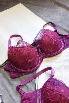 画像15: FIORA fuchsia B150 | フルカップ・ワイヤーブラ・セミソフトブラ・大きいサイズ・紫・ピンク| ewabien エヴァビアン【サイズ交換OK】 輸入下着・高級ランジェリー  (15)
