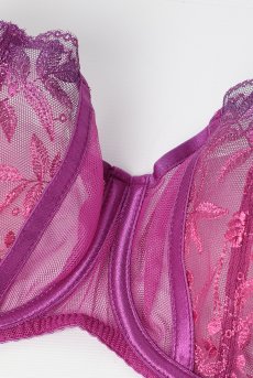 画像11: FIORA fuchsia B136 ｜フルカップ・グラマー向け・パッドなし・ワイヤーブラ・一枚レース・紫・ピンク| ewabien エヴァビアン【サイズ交換OK・メール便対象】 輸入下着・高級ランジェリー  (11)